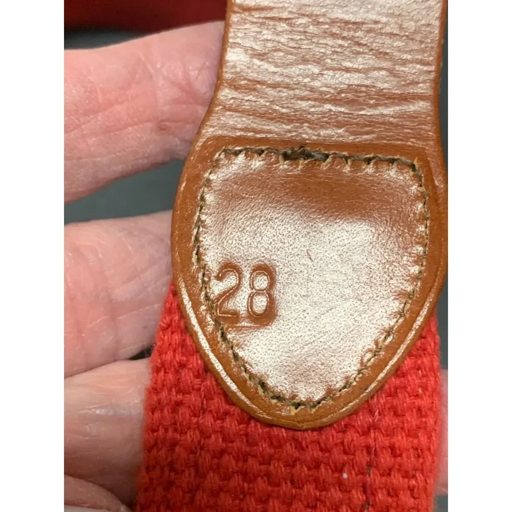 Mens Teens Leather Man LTD Belt Nautical Code Flag Leather Fabric Canvas Size 28